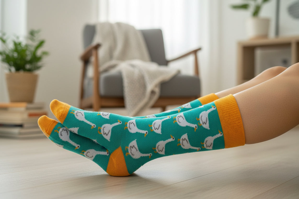 animal pattern  socks, unique gift, cupcakes 