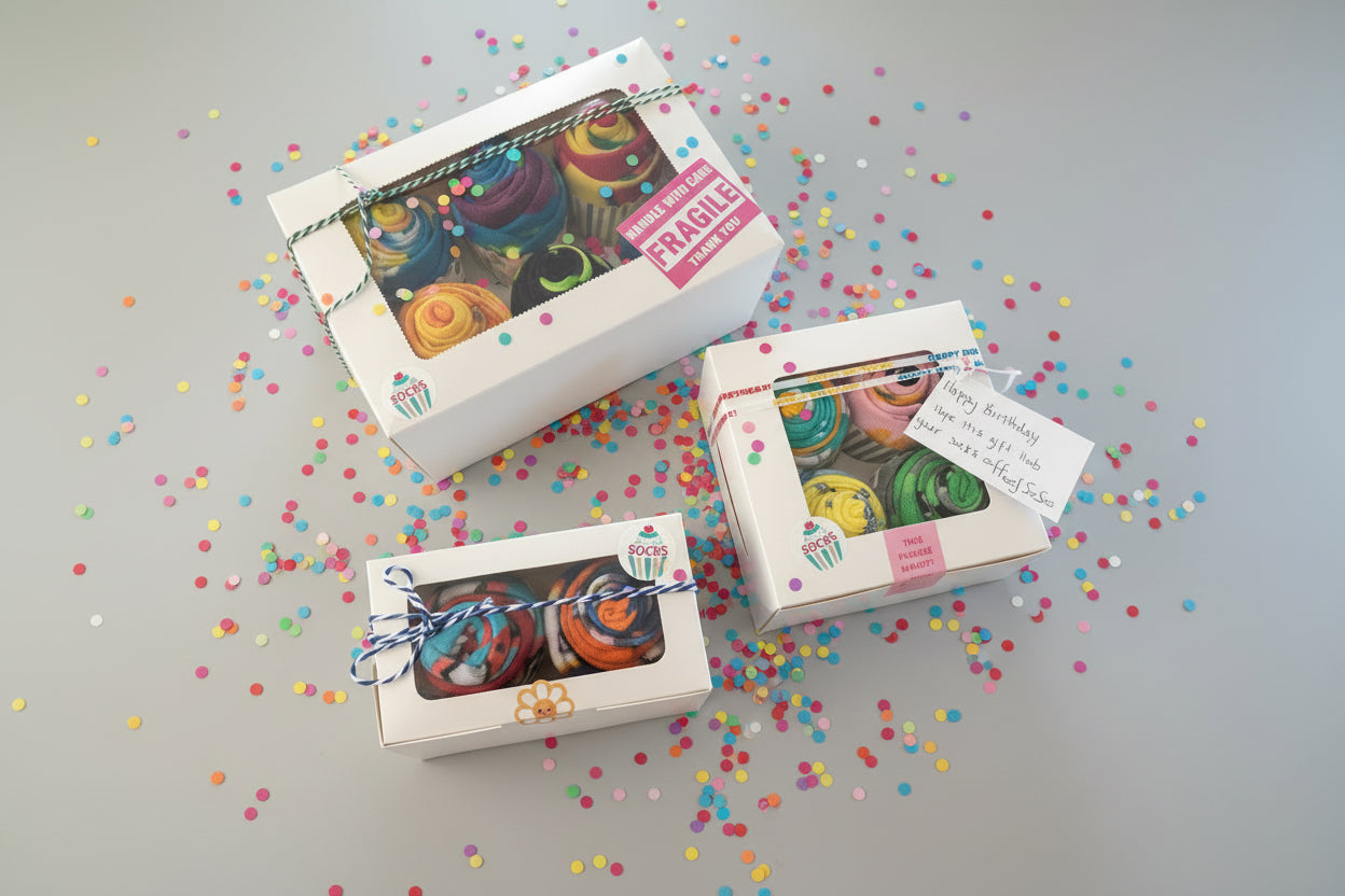 Sock Gift Box | Unique Cupcake Packaging | Say It With Socks